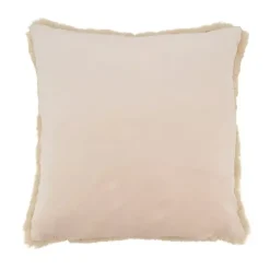 Hot Beige Faux Rabbit Fur Pillow Pillows