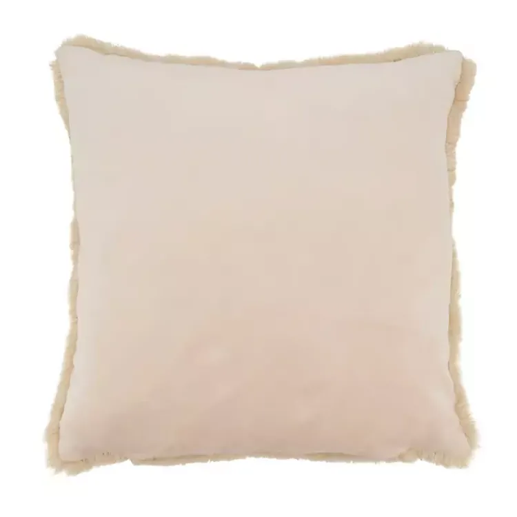 Hot Beige Faux Rabbit Fur Pillow Pillows