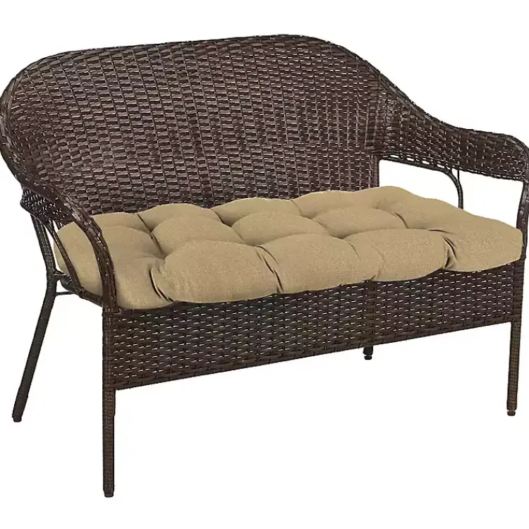 Kirklands Home Outdoor Cushions & Pillows|Beige French Edge 3-pc. Outdoor Wicker Cushion Set Tan
