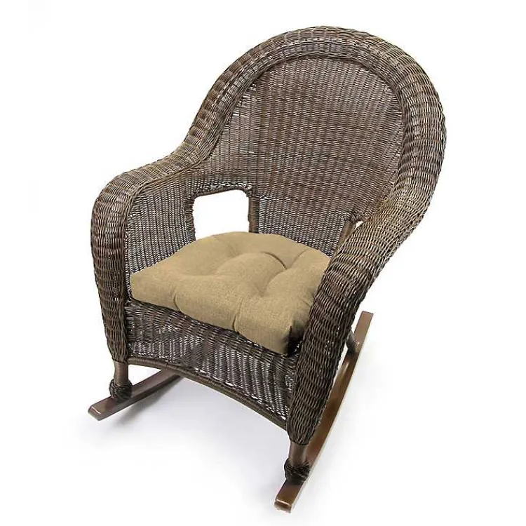 Kirklands Home Outdoor Cushions & Pillows|Beige French Edge 3-pc. Outdoor Wicker Cushion Set Tan
