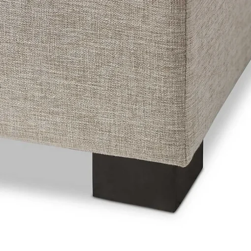 Kirklands Home Entryway Furniture|Beige Grid-Tufted Contemporary Storage Bench Tan