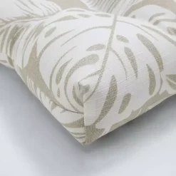 Kirklands Home Outdoor Cushions & Pillows|Beige Leaves Tufted 2-pc. Outdoor Cushions