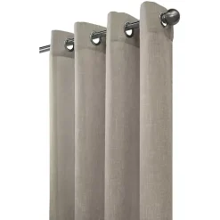 Kirklands Home Curtains & Drapes|Beige Linen Light Filtering Curtain Panel, 95 in. Brown