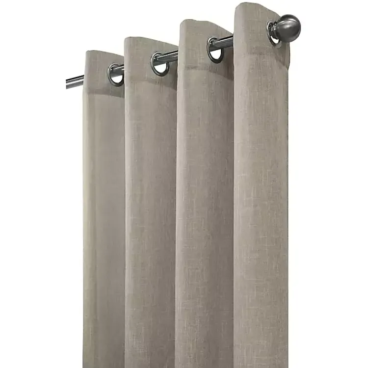 Kirklands Home Curtains & Drapes|Beige Linen Light Filtering Curtain Panel, 108 in. Brown