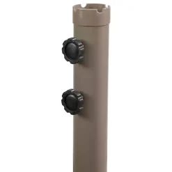 Kirklands Home Outdoor Accent Furniture|Beige Offset Hand Crank Outdoor Umbrella