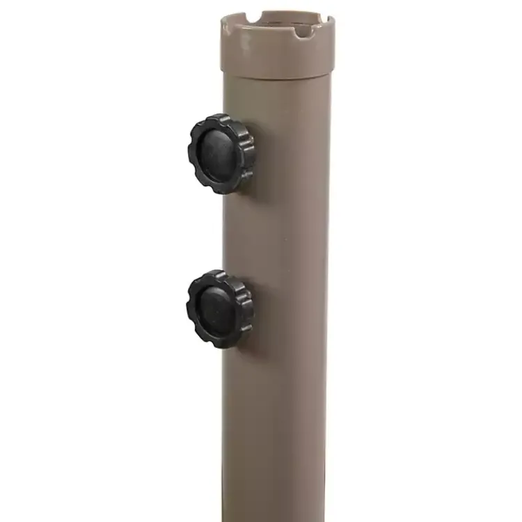 Kirklands Home Outdoor Accent Furniture|Beige Offset Hand Crank Outdoor Umbrella