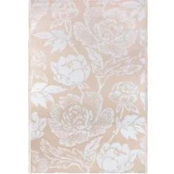 Kirklands Home Outdoor Rugs|Beige Roses Outdoor Area Rug, 4x6