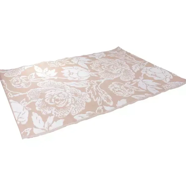 Kirklands Home Outdoor Rugs|Beige Roses Outdoor Area Rug, 4x6