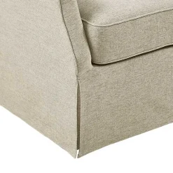 Kirklands Home Accent Chairs|Beige Skirted Swivel Martha Stewart Accent Chair Tan