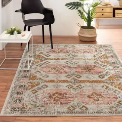 Kirklands Home Outdoor Rugs|Beige Southwestern Mosaic Outdoor Area Rug, 5x7