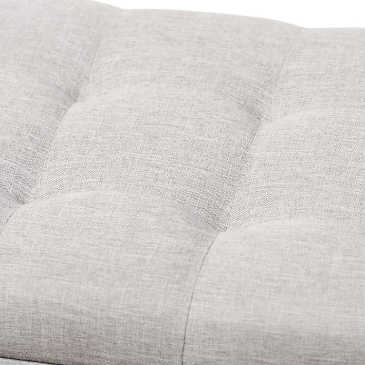 Kirklands Home Benches & Ottomans|Beige Tufted Contemporary Storage Bench