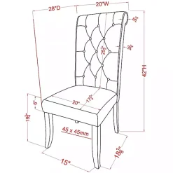 Kirklands Home Dining Chairs|Beige Tufted Landon Dining Chairs, Set of 2 Tan