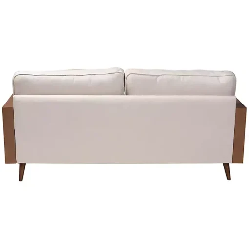 Kirklands Home Sofas & Loveseats|Beige Upholstered Harley Walnut Sofa Tan