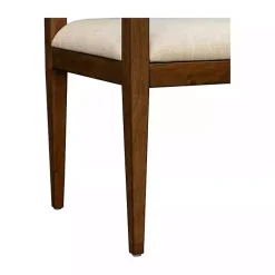Kirklands Home Dining Chairs|Beige Upholstered Wood Dining Chairs, Set of 2 Tan