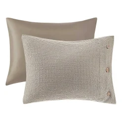 Kirklands Home Duvets|Beige Waffle Weave 3-pc. Queen Duvet Cover Set Tan