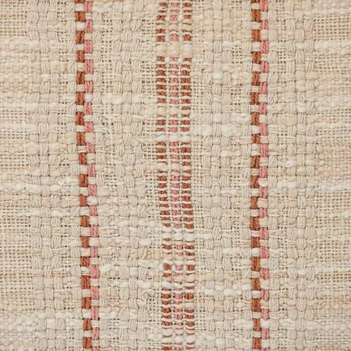 Beige Woven Red Stripes Lumbar Pillow Pillows