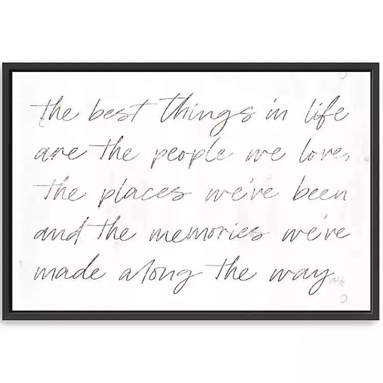 Kirklands Home Wall Quotes & Signs|Best Things Framed Canvas Art Print, 38x26 in.
