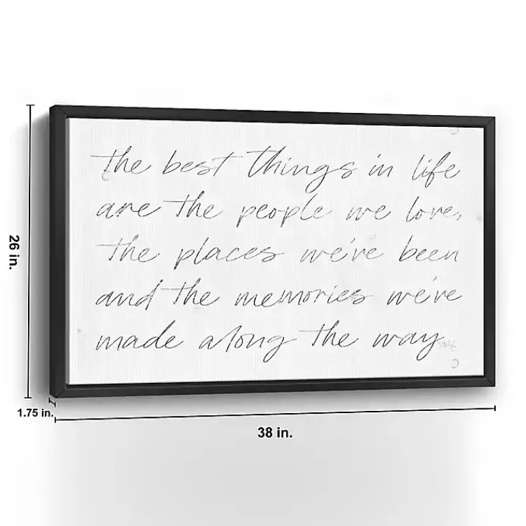 Kirklands Home Wall Quotes & Signs|Best Things Framed Canvas Art Print, 38x26 in.