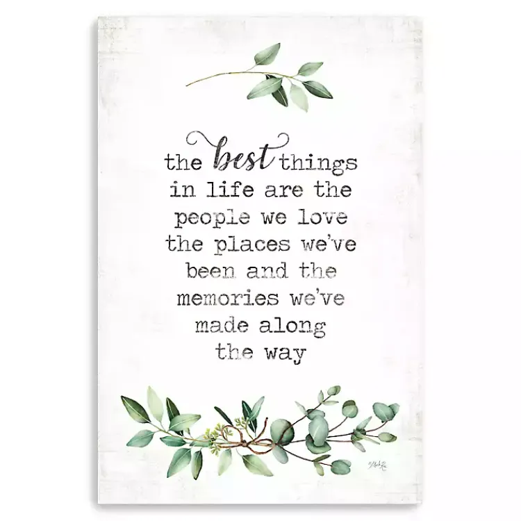 Kirklands Home Wall Quotes & Signs|Best Things in Life Canvas Art Print, 24x36 in.