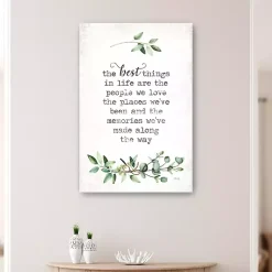 Kirklands Home Wall Quotes & Signs|Best Things in Life Canvas Art Print, 24x36 in.