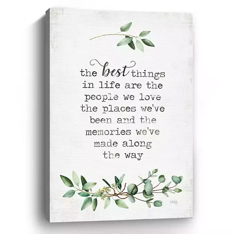 Kirklands Home Wall Quotes & Signs|Best Things in Life Canvas Art Print, 24x36 in.