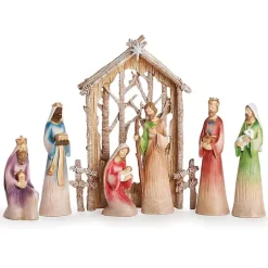 Discount Birch Backdrop 7-pc. Nativity Scene Figurines Christmas Decorations