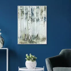 Kirklands Home Canvas Art|Birch Blue Forest Framed Canvas Art Print