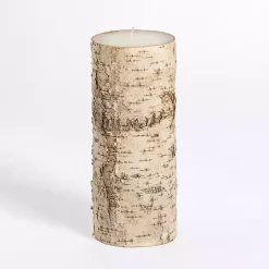 Discount Birch Tree Bark Pillar Candle, 4x8 in. Candles