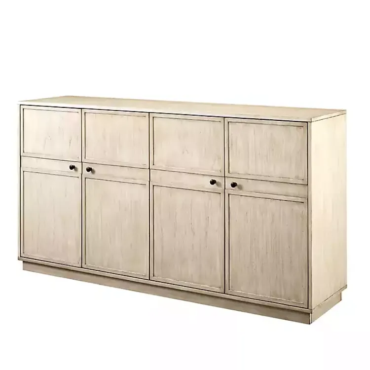 Kirklands Home Cabinets & Sideboards|Birch Wood 4-Door Sideboard Ivory