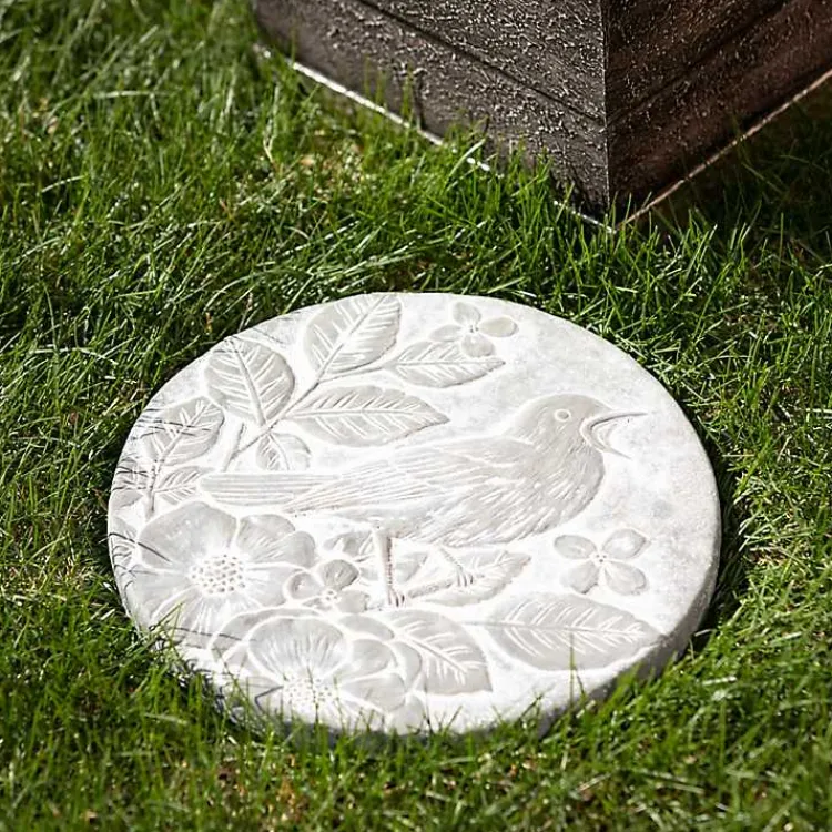 Kirklands Home Garden Decor|Bird Cement Stepping Stone Gray