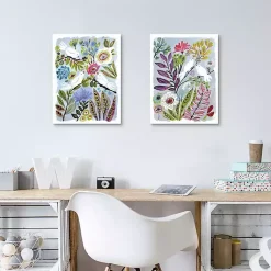 Kirklands Home Canvas Art|Bird Love Framed Canvas Art Prints, Set of 2 Multi