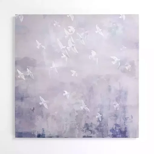 Kirklands Home Canvas Art|Birds in a Sky Canvas Art Print Purple