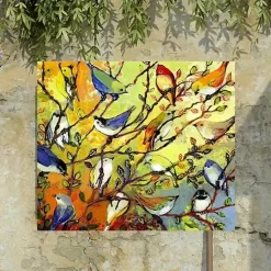 Kirklands Home Outdoor Wall Decor|Birds of A Feather Outdoor Canvas Art Print Multi