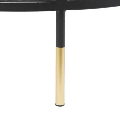 Kirklands Home Coffee Tables|& Gold Metal Mesh Round Coffee Table Black