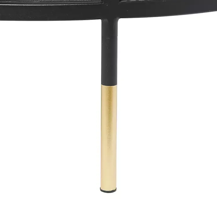 Kirklands Home Coffee Tables|& Gold Metal Mesh Round Coffee Table Black