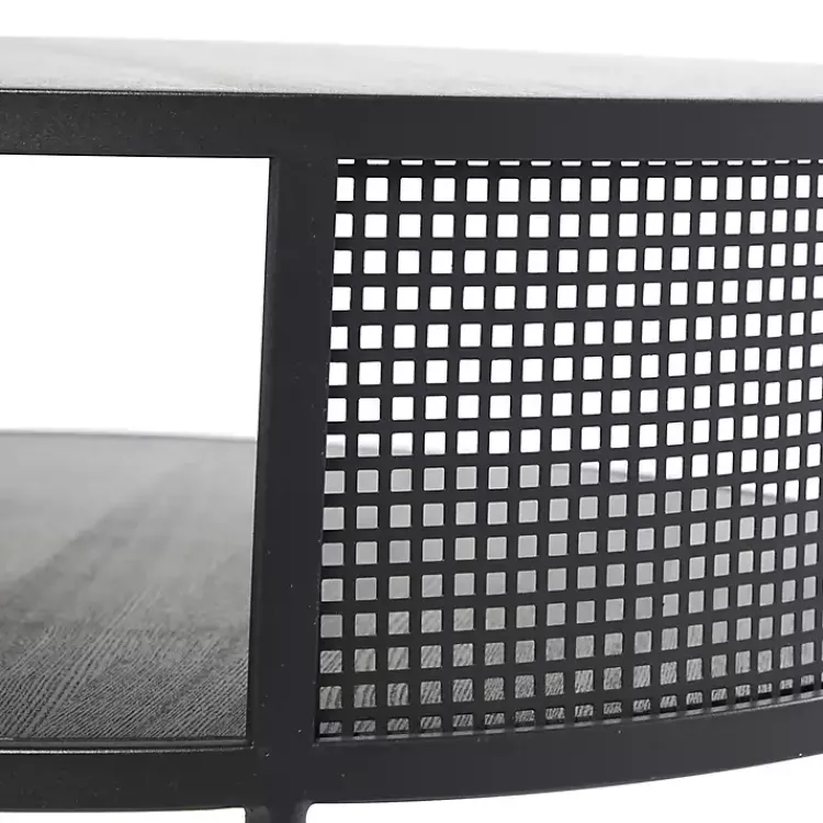 Kirklands Home Coffee Tables|& Gold Metal Mesh Round Coffee Table Black