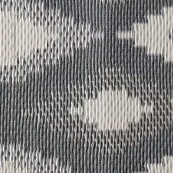 Kirklands Home Outdoor Rugs|Black & Gray Diamond Stripe Outdoor Area Rug, 4x6