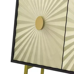 Kirklands Home Cabinets & Sideboards|Black & Ivory Sunburst 4-Door Sideboard