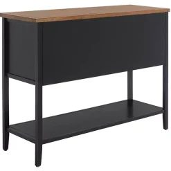 Kirklands Home Cabinets & Sideboards|& Oak 4-Drawer Charlotte Sideboard Black