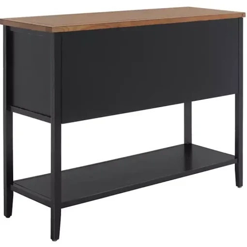 Kirklands Home Cabinets & Sideboards|& Oak 4-Drawer Charlotte Sideboard Black