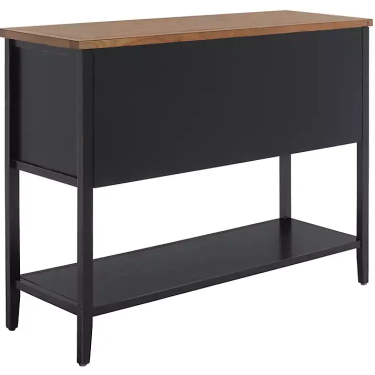 Kirklands Home Cabinets & Sideboards|& Oak 4-Drawer Charlotte Sideboard Black