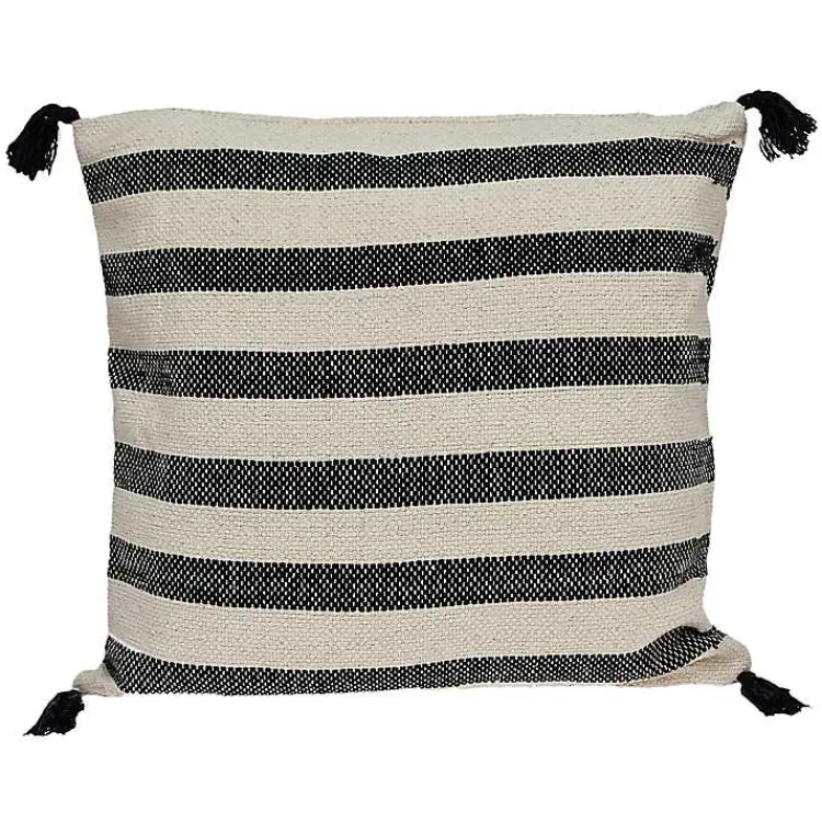 Best Black & White Bungalow Stripe Throw Pillow Pillows