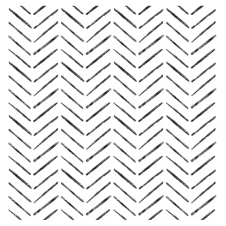 Kirklands Home Wall Murals & Wallpaper|Black & White Chevron Peel & Stick Wallpaper
