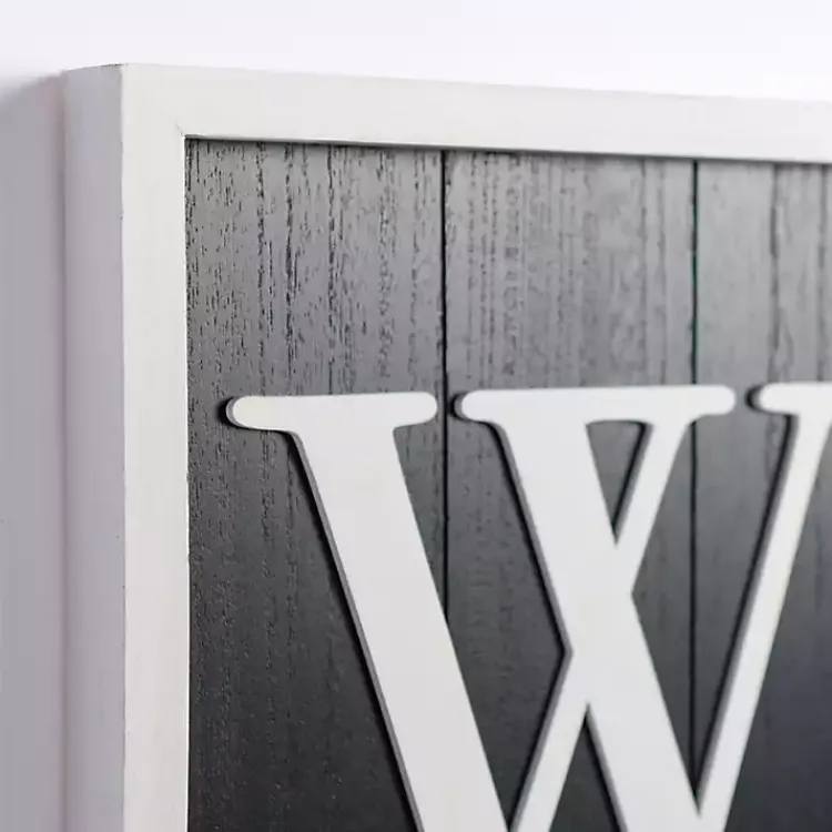 Kirklands Home Garden Decor|Black & White Framed Welcome Porch Board