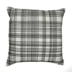 New Black & White Handwoven Plaid Throw Pillow Pillows