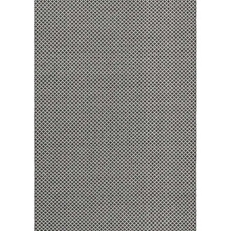Kirklands Home Outdoor Rugs|Black & White Trellis Indoor/Outdoor Runner, 3x8