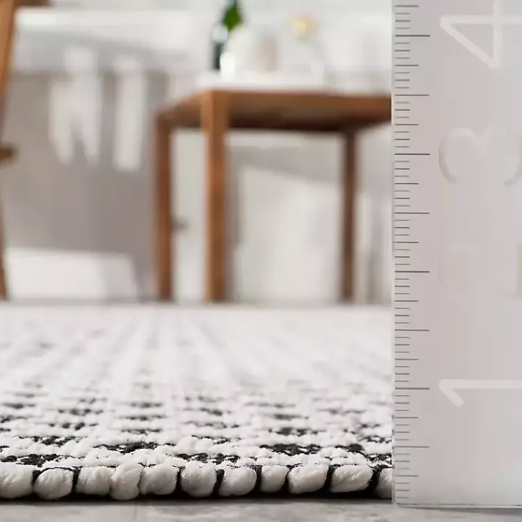 Kirklands Home Area Rugs|Black & White Trellis Indoor/Outdoor Rug, 6x9