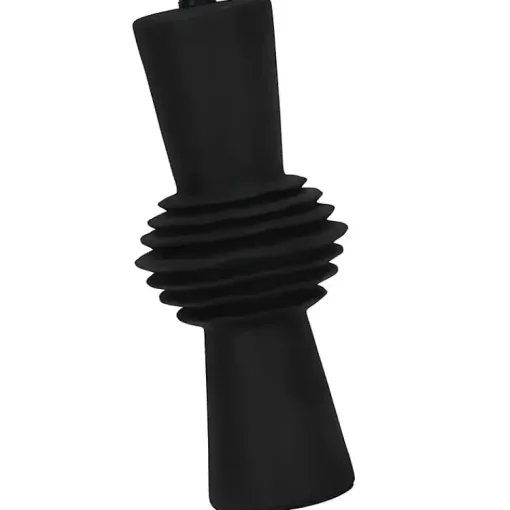 Kirklands Home Table Lamps|Black Abstract Column Table Lamp White