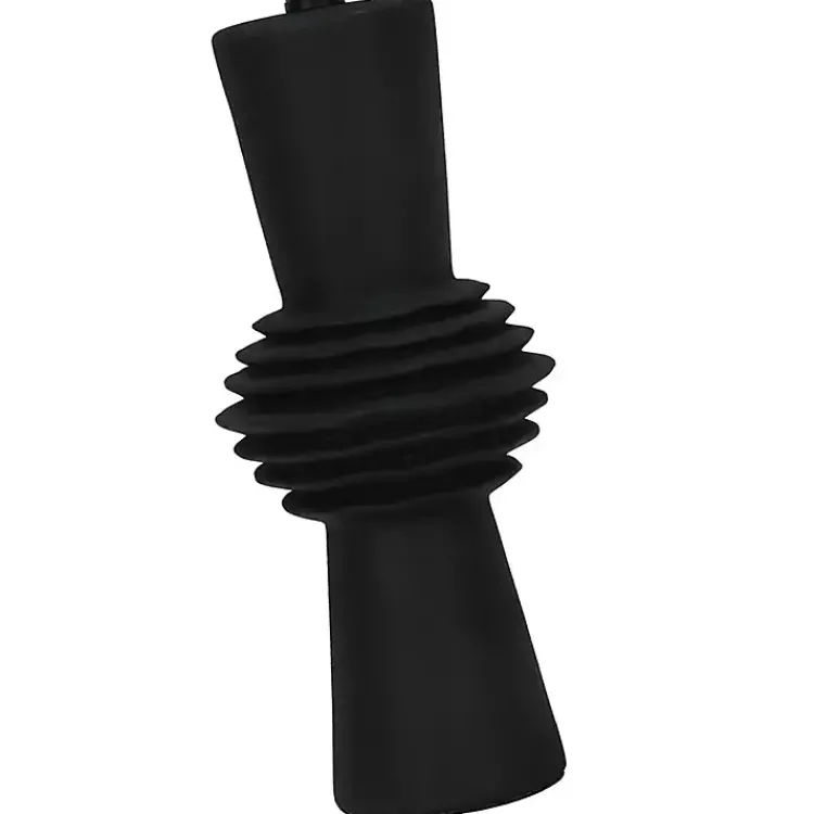Kirklands Home Table Lamps|Black Abstract Column Table Lamp White