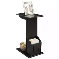 Kirklands Home Accent & End Tables|Accent Table with Magazine Holder Black
